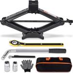 Car Jack Kit, Scissor Jack for Car 2 Ton