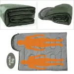 Camping Sleeping Bag Lightweight 4 Season Warm Envelope Backpacking Outdoor Mummy Cotton Winter - Green Sleeping Bag