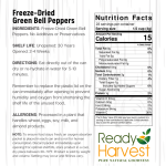 Ready Harvest Freeze-Dried Green Peppers 6 pack 6.3 oz