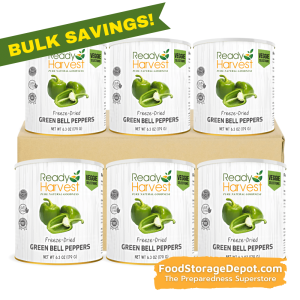 Ready Harvest Freeze-Dried Green Peppers 6 pack 6.3 oz