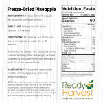 Ready Harvest Freeze-Dried Organic Pineapple 6 pack  14 oz