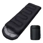 Camping Sleeping Bag Ultralight Waterproof 4 Season Warm Envelope Backpacking Sleeping Bag - Black
