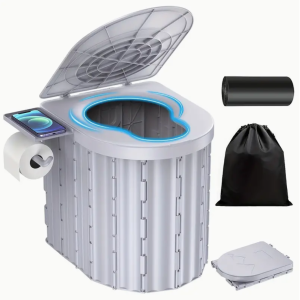 450lbs Capacity Portable Camping Toilet - 12" Seat
