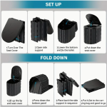 450lbs Capacity Portable Camping Toilet - 12" Seat