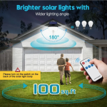 2 Pack Outdoor Flood Light, Solar, 4000 Lumens