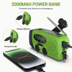 Solar & Hand Crank Emergency Radio-Power Bank-Light
