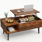 Lift Top Coffee Table for Living Room with Hidden Storage Compartment