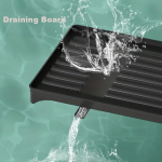 1pc Black Space-Saving 2-Tier Dish Rack