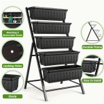 4 Ft Vertical Garden 5-Tier Raised Garden Bed Planter