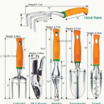 12-Piece Heavy-Duty Aluminum Garden Tool Set