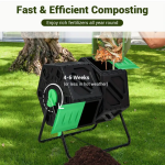 Dual Chamber Compost Tumbler - 34.5 Gal High-Volume