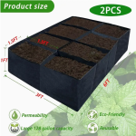 2 Pack 6x3x1ft Fabric Raised Garden Beds