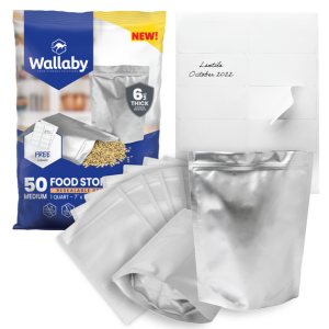 Gusset Mylar Bags & Sticker Labels 1-Quart