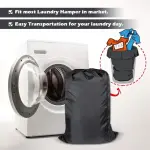 Water-Resistant Travel Laundry Bag - Durable & Machine Washable with Drawstring Closure - Perfect for Camping, Hotels, & Dorms - Compact Storage Solution