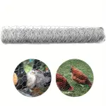 4FTx150FT Chicken Wire Netting Galvanized Wire Mesh Hexagonal for Poultry Garden Fencing Barrier