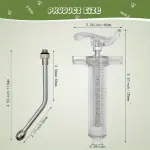 2pcs Reusable Goats Syringe For Goat, 2 Drench Nozzle Adjustable Dosage Drench Gun Syringe For Sheep (Clear 0.68oz)