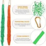2pcs Chicken Vegetable Hanging Feeders, Poultry Vegetable And Fruit String Bags, Chicken Toys For Coop, Cabbage Feeder With Hook For Hens Goose Duck
