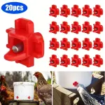 20pcs Stainless Steel Chicken Nipple Waterer - Leak-Proof, Automatic, Horizontal Side Mount Drinkers - Durable, Easy to Clean, for Chicken, Quail, and Poultry Farmers