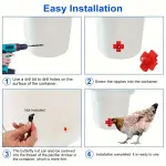 20pcs Stainless Steel Chicken Nipple Waterer - Leak-Proof, Automatic, Horizontal Side Mount Drinkers - Durable, Easy to Clean, for Chicken, Quail, and Poultry Farmers