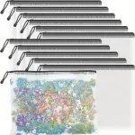 10pcs Waterproof Mesh Zipper Pouch Bags, A4 & Letter Size - Perfect for Office Supplies, Travel, and School