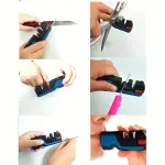Portable SharpMaster - Fixed-Blade Knives - Multi-Functional Steel Sharpener with Easy Grip Handle for Outdoor Camping and Hiking