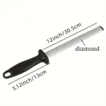 Knife Sharpening Steel Sharpening Stick Portable Kitchen with Ergonomically Shaped Handle