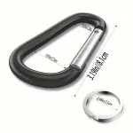 10pcs Heavy-Duty Aluminum Alloy Carabiner Clips - Ultra-Durable Spring Hooks For Car Keys, Backpacks, And Camping Gear - Compact, Lightweight, And Corrosion-Resistant
