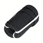 Heavy-Duty Braided Polyester Rope - 100 Feet Long, 3/8 Inch Diameter, 3250 LBS Breaking Strength, Ideal for Tree Work, Rigging, Outdoor Swing, and Camping