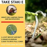 10pcs Camping Tent Stakes, 7 Inch Heavy Duty Metal Tent Peg With Hook, Garden Stakes For Camping Tent Garden Edging Tarp