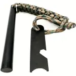 Magnesium Fire Starter with Scraper - Includes Paracord Handle