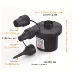 3-Nozzle Portable Electric Air Pump - Inflating and Deflating Air Mattresses