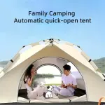 3-4 Person Camping Tent Portable Quick-Opening Tent - Automatic Self-Driving, Rainproof, Sunshine-Proof, Perfect For Fishing, Beach, Hiking, Travel, And Camping