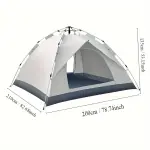 3-4 Person Camping Tent Portable Quick-Opening Tent - Automatic Self-Driving, Rainproof, Sunshine-Proof, Perfect For Fishing, Beach, Hiking, Travel, And Camping