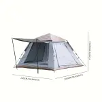 94 x 94 Inch Oversized Tent, Quick Opening Family Camping Tent With Sunshade, Windproof And Mosquito Proof Net, Universal Oxford Fabric For All Seasons, Easy To Set Up
