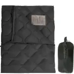 Lenotos Thermal Woobie Blanket - Water-Resistant, Portable, Insulated, and Compact with Compression Carry Bag (Black)
