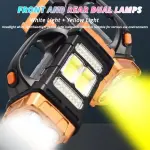 Solar & USB Rechargeable LED Lantern Flashlight, 1500mAh Nickel Battery