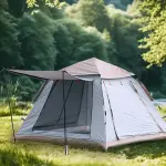 94 x 94 Inch Oversized Tent, Quick Opening Family Camping Tent With Sunshade, Windproof And Mosquito Proof Net, Universal Oxford Fabric For All Seasons, Easy To Set Up