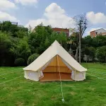 4m Cotton Bell Tent Big Capacity PU5000+ Luxury Outdoor Camping And Glamping Yurt Tent For 4 Season