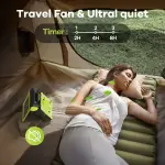 Solar Powered Fan For Camping 10400mAh Rechargeable Battery Operated Portable Fan