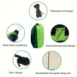 Ultra-Durable 440lbs Camping Hammock with Mosquito Net - Comfortable & Lightweight Hammock Chair with Tree Straps, Compact Carry Bag Included
