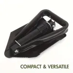 Heavy Duty Steel Folding Shovel - Serrated Edge