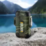 1pc Windproof Double Arc Lighter - USB Rechargeable Flameless Lighter