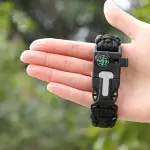 5-in-1 Ultimate Survival Bracelet - Compass, Whistle, Fire Starter, Cutting Tool, Emergency Rope, and Paracord