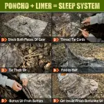 1pc Woobie Blanket, Thermal Insulated Military Poncho Liner, Water-Resistant, Portable, Insulation, For Hiking, With Compression Carry Bag