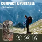 1pc Woobie Blanket, Thermal Insulated Military Poncho Liner, Water-Resistant, Portable, Insulation, For Hiking, With Compression Carry Bag