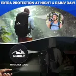 50L NUBILY Waterproof Hiking Backpack - Lightweight Camping Daypack for Men and Women - Outdoor Travel Daypack with Multiple Compartments and Pockets - Black