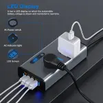 200W Car Power Inverter DC 12V to 110V AC Car Inverter 4 USB Ports Charger Adapter Car Plug Converter with Switch and Current LCD Screen