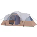 10-Person Giant Family Tent - Spacious, Waterproof, Weather Resistant, Easy Up, 5 Large Mesh Windows, Double Layer, 2 Room, 18ft x 9ft x78in for Outdoor Camping, Parties, Music Festivals