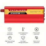 Car Power Inverter Charger Converter 2500W/1000W Vehicle Power Inverter 12V To 110V