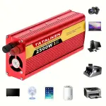 Car Power Inverter Charger Converter 2500W/1000W Vehicle Power Inverter 12V To 110V